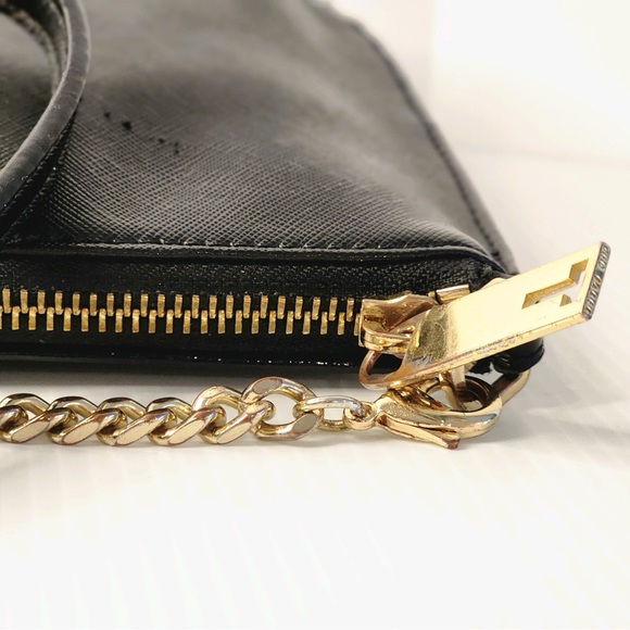 Ted Baker London Crossbody Shoulder  Bag - Black w/GoldtoneChain Removable strap - Picture 7 of 15
